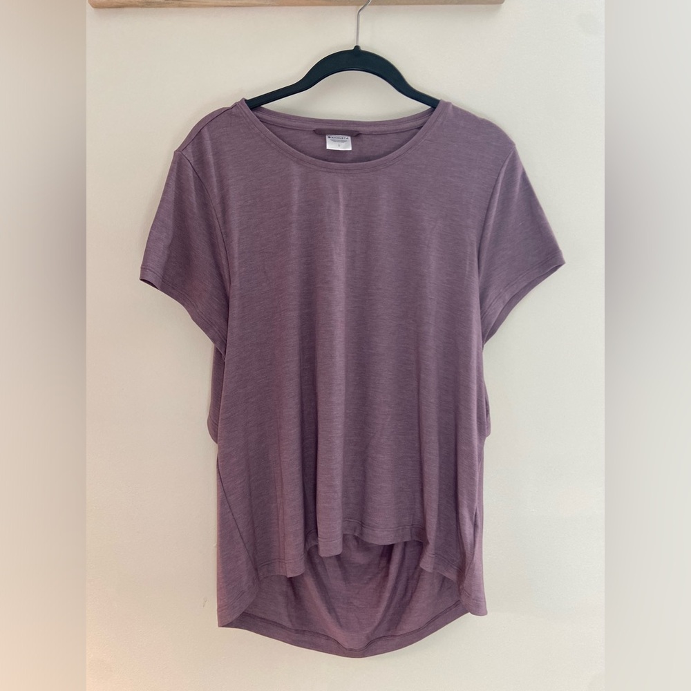 Athleta Plum / Purple Air Out Back T-shirt - Size Large